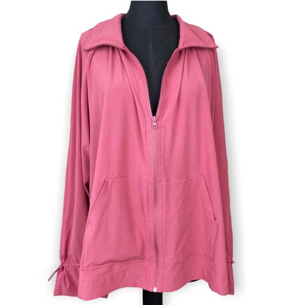 Zella Jacket Zip Up Athletic Mauve Pink Long Sleeve Lightweight Size XL - Picture 2 of 7